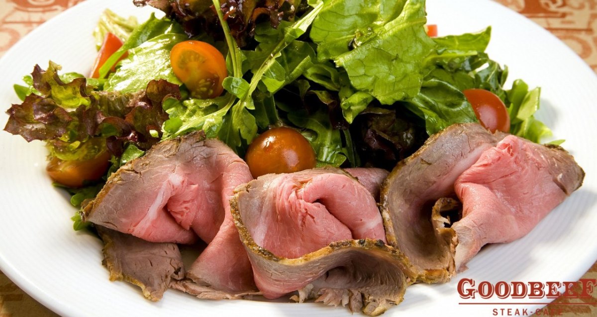 салат с мясом